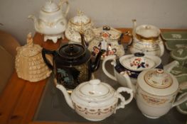 Collection of various tea pots - some victorian