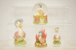 Beswick Beatrix Potter Jemima puddle duck x2 ,Beat