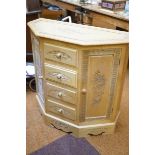 Light wood storage cupboard with 4 draws 2 cupboar