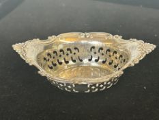 Silver fluted dish