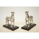 Pair of metal dog figures