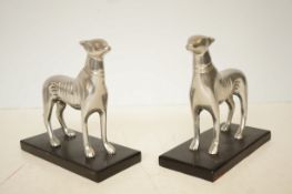 Pair of metal dog figures