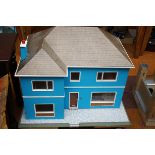 Large oversize dolls house with furniture & electr