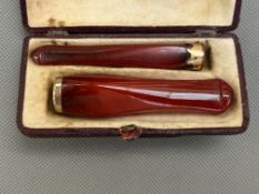 2x Early 20th century cigar/cigarette holders in o