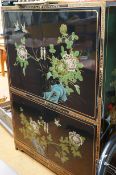 Large Chinese style lacquered cabinet 153 cm x 112