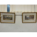 Pair of watercolours cottage scene signed W Sands