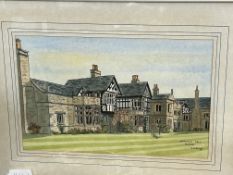 Smithles Hall Bolton watercolour signed J D Briggs