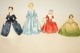 Royal Doulton: Debbie, Lavinia and Royal Worcester Grandmother's dress and one other