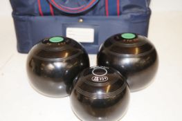 A set of Thomas Taylor bowls with bag
