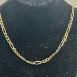 9ct gold figaro chain, 44cm, 4.7grams