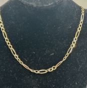 9ct gold figaro chain, 44cm, 4.7grams