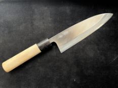 Antique Japanese Chefs Knife signed MINAMOTO KANEY