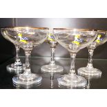 Five babycham glasses