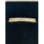 9ct Gold ring set with 10 cz stones Size U 1.7g