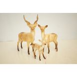 Beswick deer family stag, doe, fawn