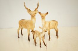 Beswick deer family stag, doe, fawn