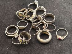 18 Silver rings