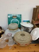 Collection of retro lamp shades& other to include