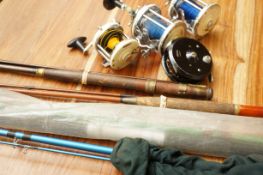A collection of fishing equipment to include Hardy