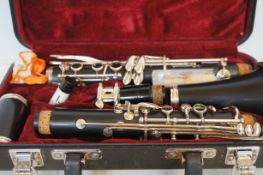 A cased clarinet