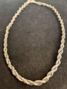 Heavy silver neck chain