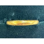 22ct gold wedding band, size M, 4.6grams