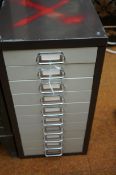 10 Draw metal filing cabinet