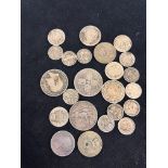 Bag of old silver coins