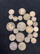 Bag of old silver coins