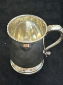 A silver tankard , total weight 200grams, height 9