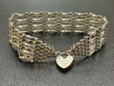 Silver gate bracelet