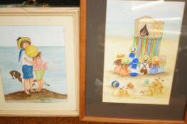 Two original watercolours by A.Charlesworth