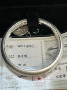 9999 Chinese silver bangle with box & coa