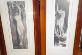 A pair of early 20th century nudes both signed in