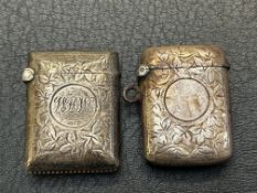 2x Small silver vesta cases
