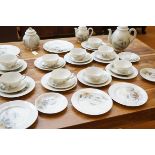 A Japanese lithophane tea service with unusual and