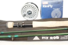 Leeda fly reel together with a fly rod (three piec