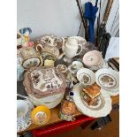 A large collection of ceramics