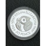 Silver 50 pence Falkland island commemorative coin