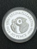 Silver 50 pence Falkland island commemorative coin