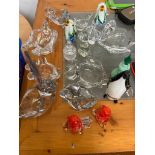 A good collection of art glass some signed