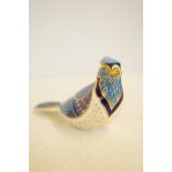 Royal crown derby blue jay gold stopper