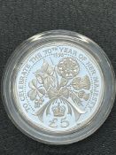 Alderney 1996 silver 5 pound proof coin with coa