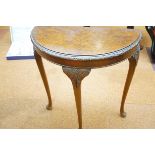 A half moon hall table