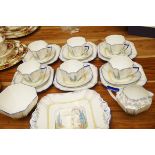 A Shelley six piece tea service complete good all