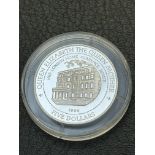 Silver proof 5 dollar coin 1994 Fiji queen Elizabe