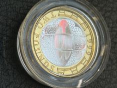 925 Silver coin plated with .999 fine gold united