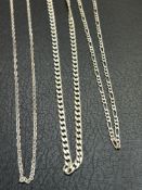 3 Silver chains Weight 33g