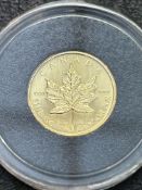 24ct Gold 1 dollar Canadian gold maple leaf coin 1