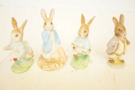 Four Royal Albert bunny figures